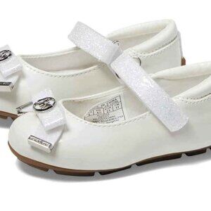 Michael Kors Girl's Rover Bow Glitter Mary Jane Flat SIZE 6